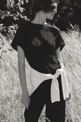 Top froissé - Noir — photo 1