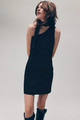 Robe asymétrique - Noir/pois — photo 1