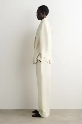 BLAZER DE SMOKING EN MÉLANGE DE LIN - ÉCRU — photo 3