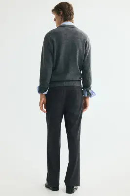 Pantalon chic Regular Fit - Gris foncé/carreaux — photo 3