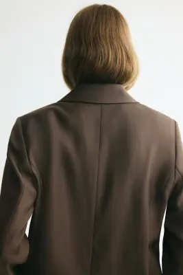 Blazer à fermeture droite - Taupe foncé — photo 4