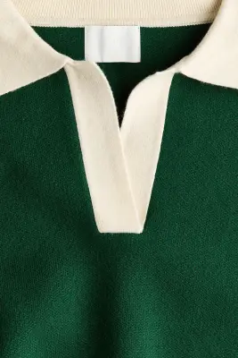 Polo oversize - Vert foncé — photo 2