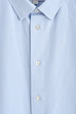 CHEMISE OXFORD EN COTON - BLEU CIEL — photo 5