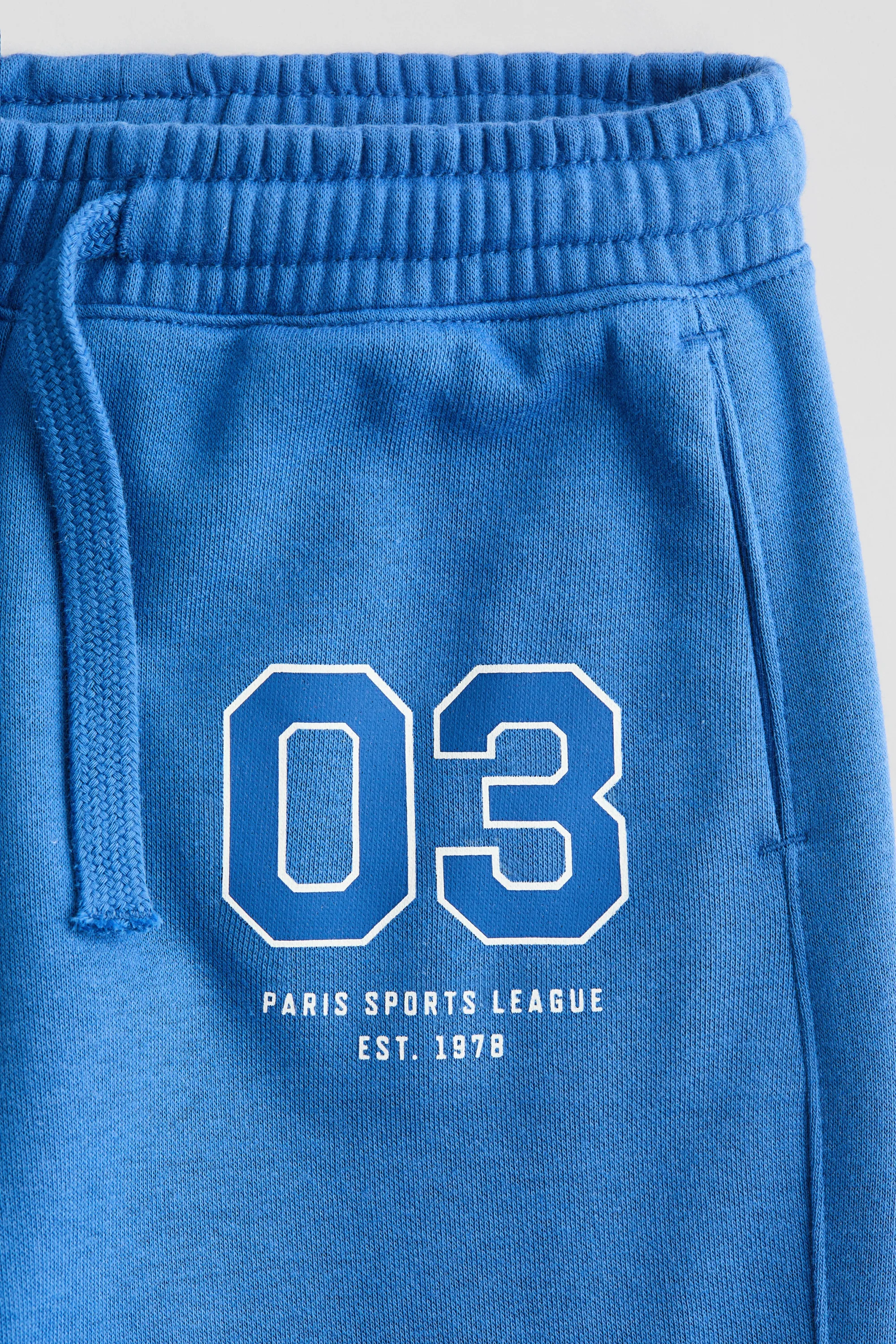 Pantalon jogger avec détails brodés - Bleu