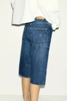 Short Bermuda en denim - Bleu denim foncé — photo 2