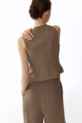 Gilet sans manches - Beige foncé — photo 3