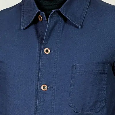 Veste de travail authentique coton bio 1G/5C - Navy — photo 3