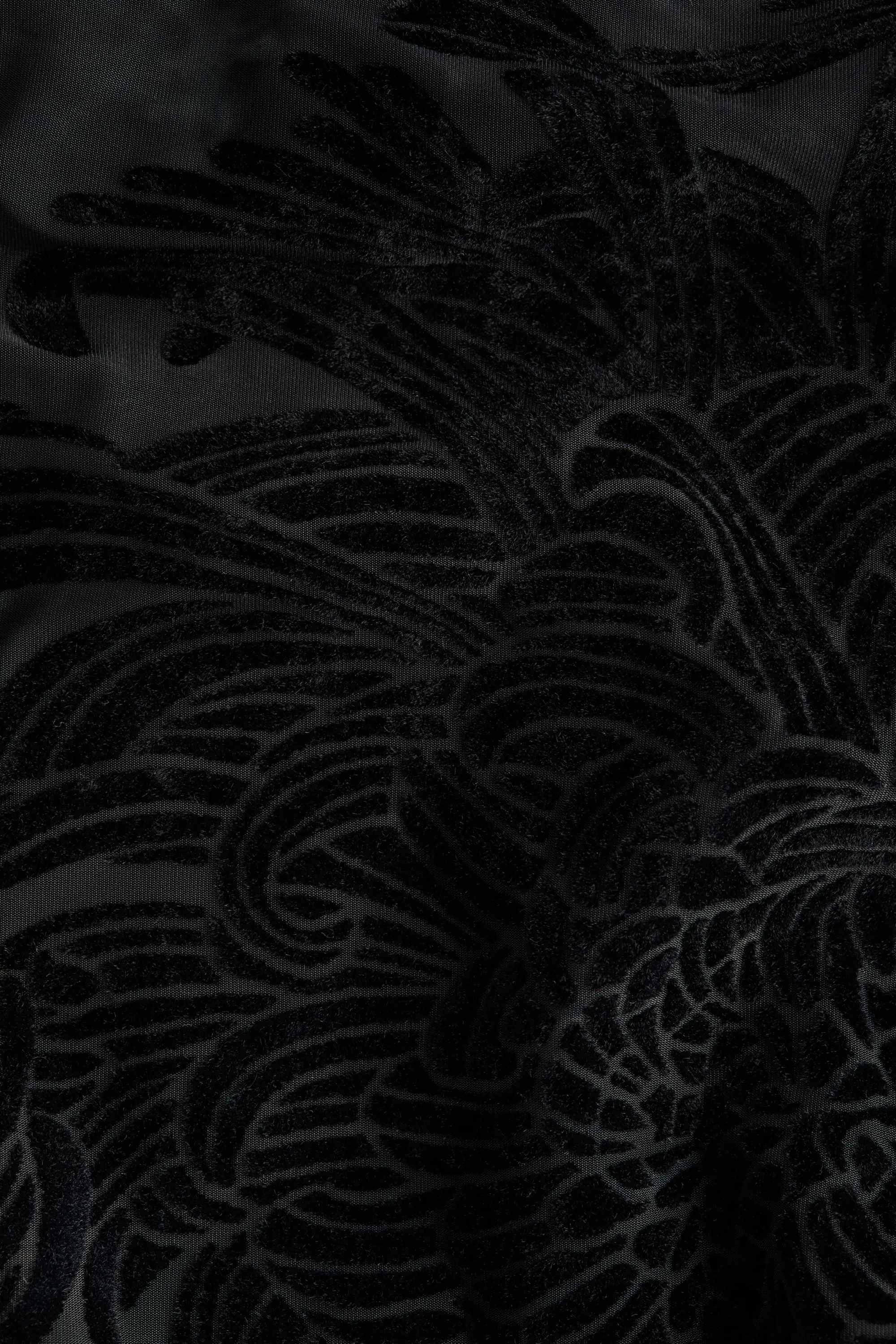 Top en jersey à effet drapé - Noir