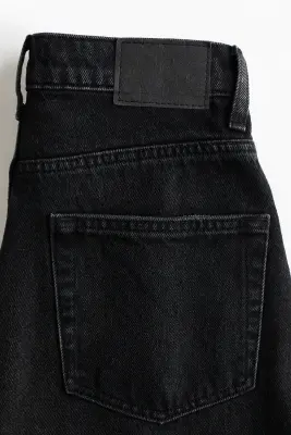 Baggy High Waist Jeans - Gris denim foncé — photo 4