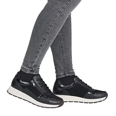 Baskets Remonte D2G05-02 Noires - Automne Hiver Grande Pointure Femme — photo 4
