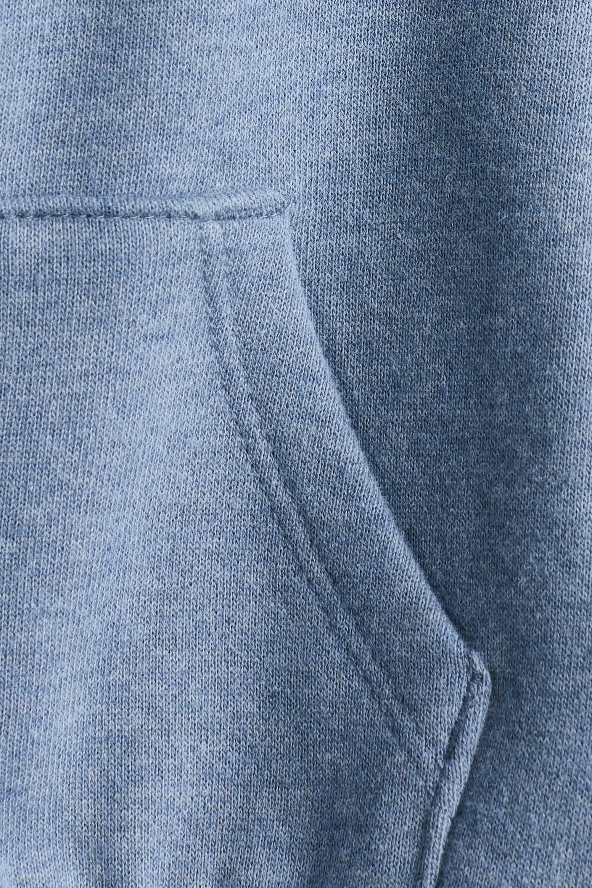 Veste à capuche zippée - Bleu ancien