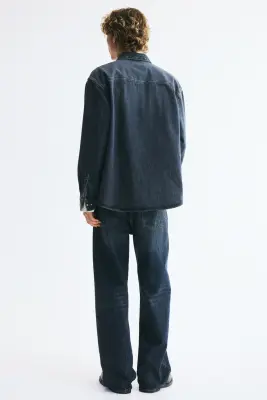 Loose Jeans - Bleu denim foncé — photo 3