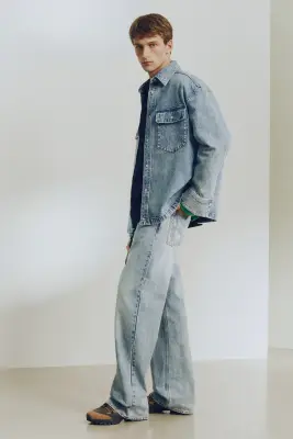 Chemise Regular Fit en denim - Bleu denim — photo 4
