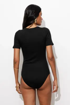 Body côtelé manches courtes — photo 4