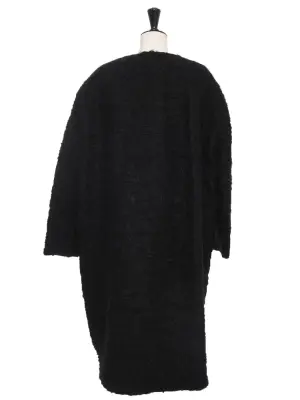 Manteau boule réversible en laine bouclette noir Prix boutique 2300€ Taille 40 — photo 4