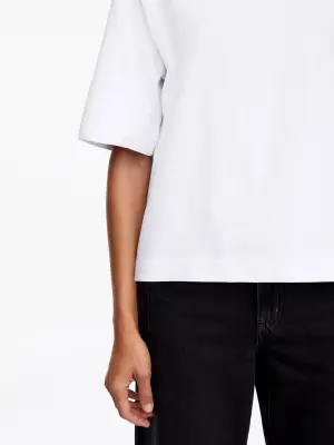 T-shirt signature carré - Blanc — photo 4