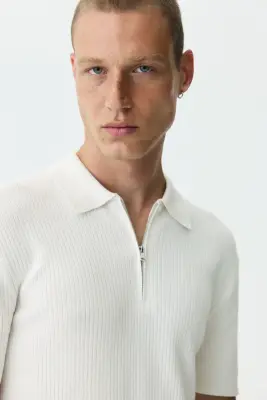 Polo Slim Fit - Crème — photo 2