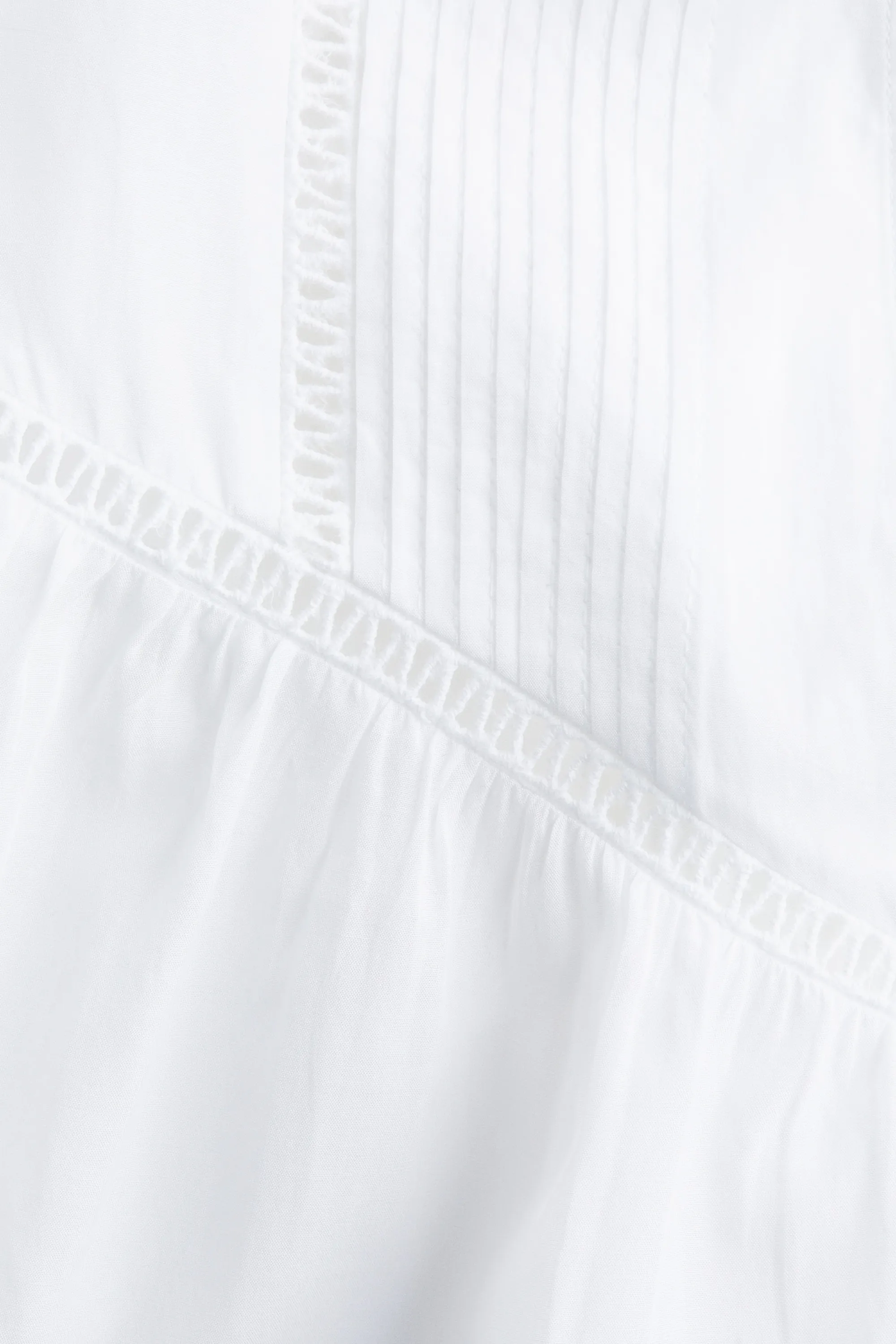 Blouse avec col à nouer - Blanc