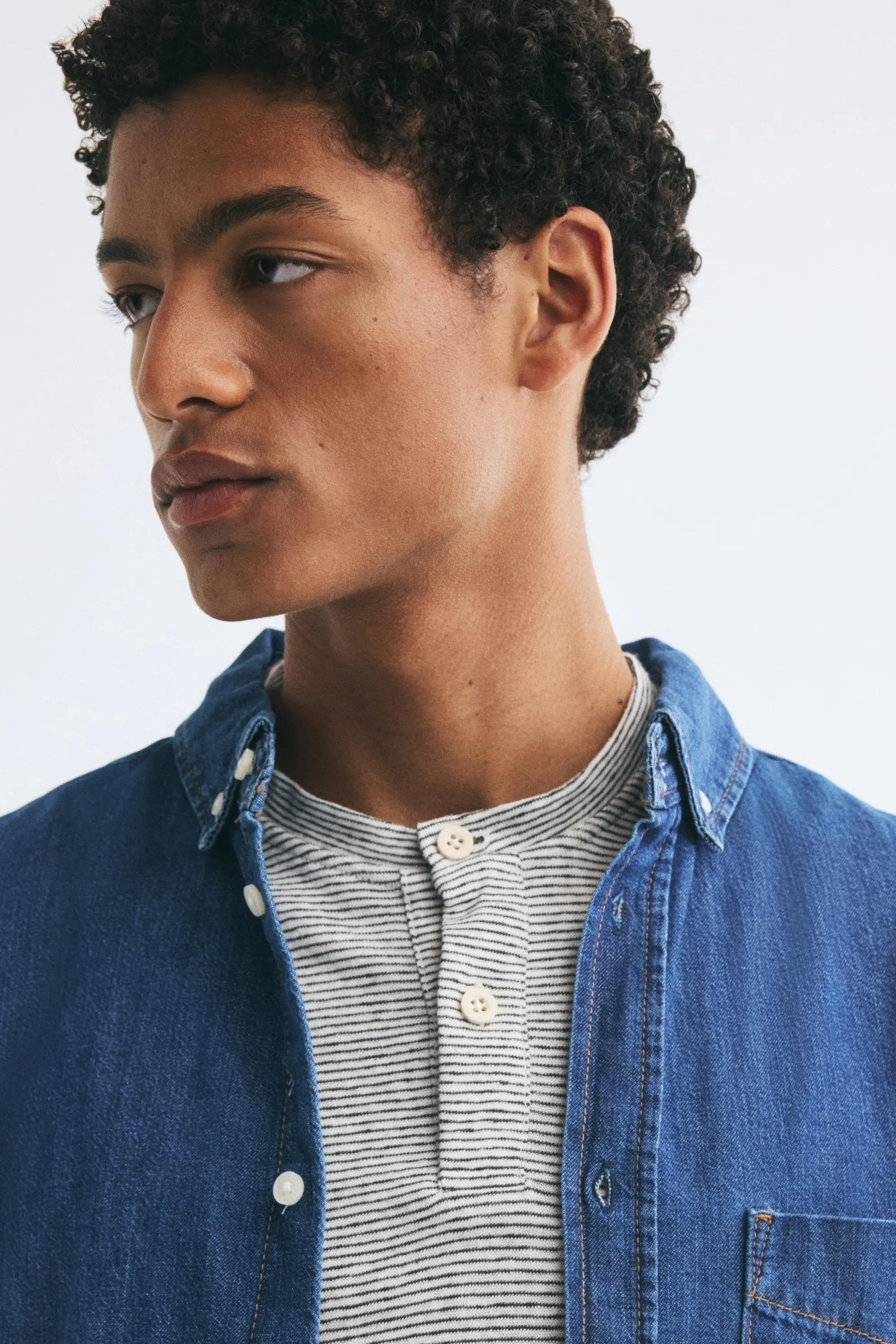 Chemise Regular Fit en denim - Bleu denim foncé