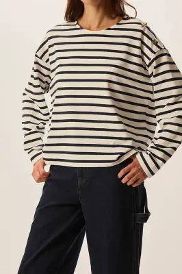 Marinière Filoute Ecru/Marine - 25 ans — photo 1