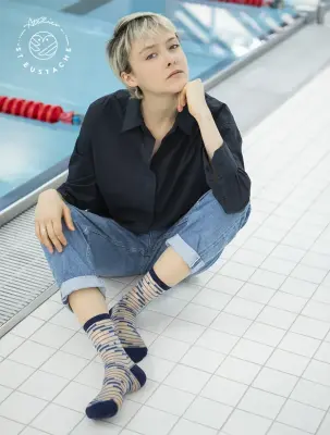 Chaussettes Shinjuku (plusieurs couleurs) – Atelier St-Eustache - Bleu — photo 2