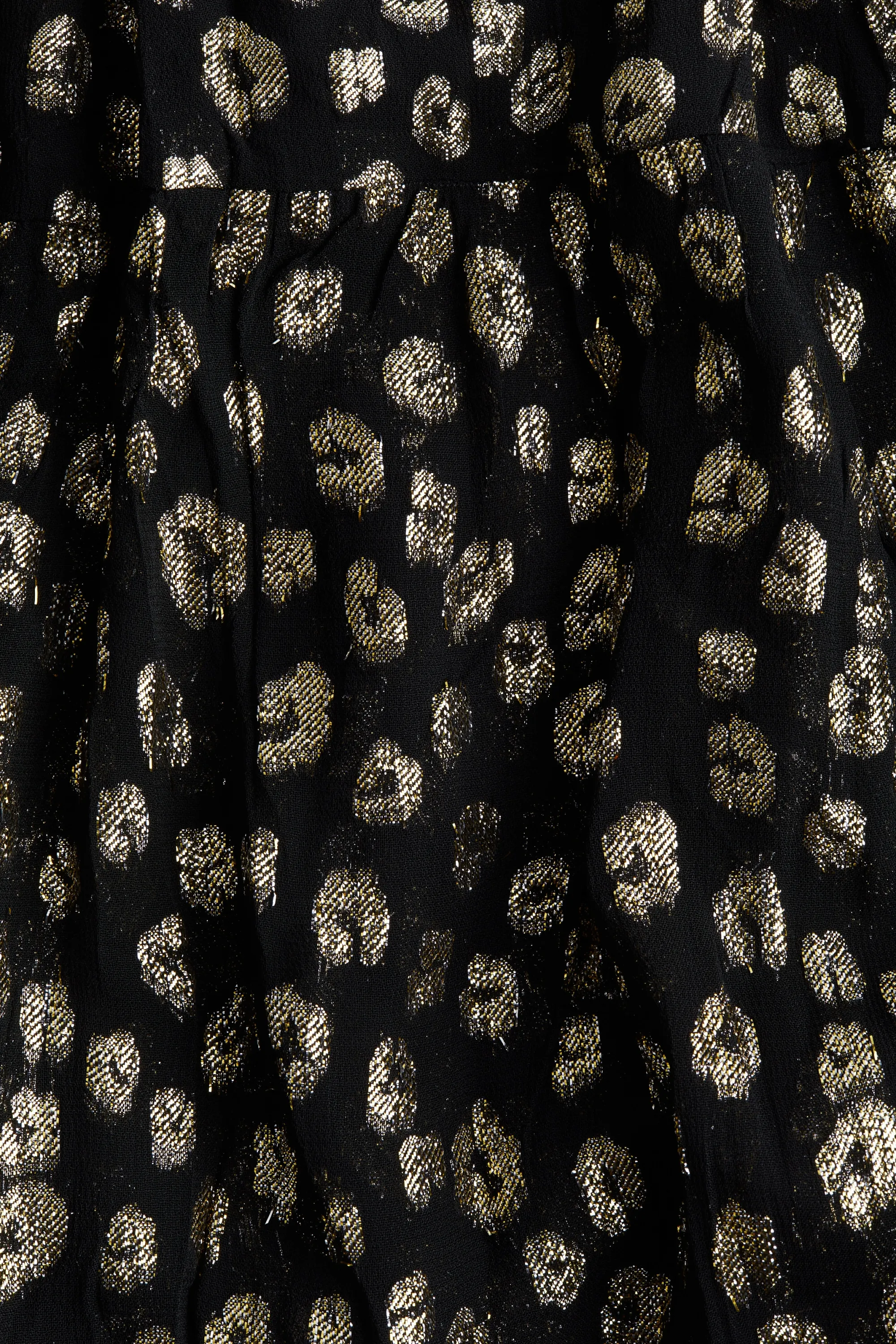 Jupe maxi en tissu jacquard - Noir/imprimé léopard