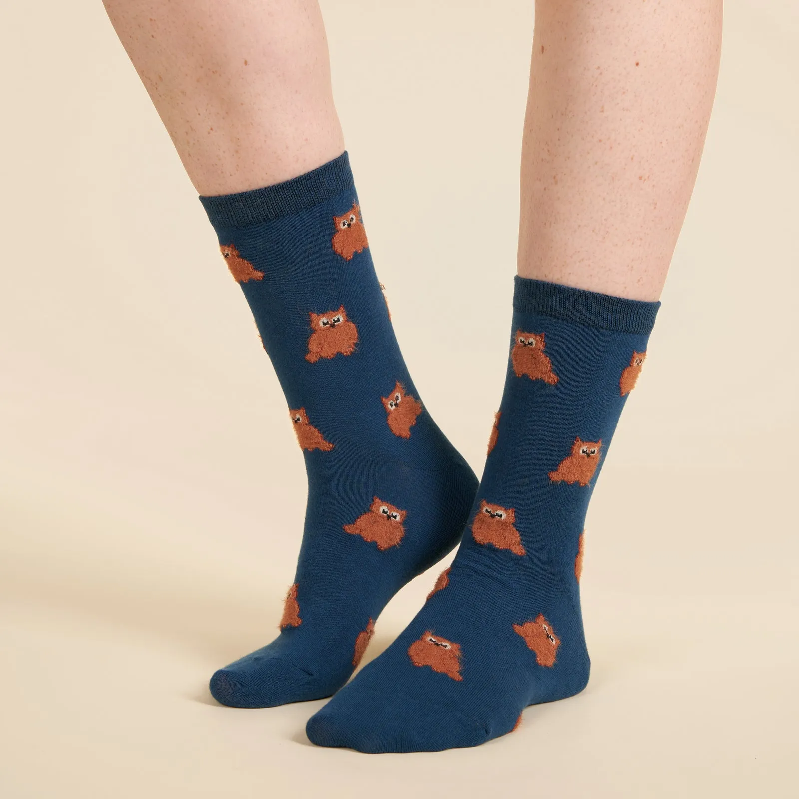 Chaussettes Hibou bleu marine – Coucou Suzette