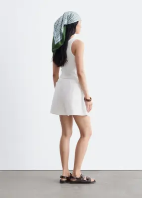 Short taille haute en coton - Blanc — photo 5