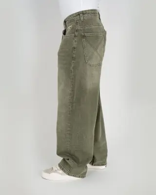 pantalon homeboy x-tra monster baggy dye denim – washed green — photo 2
