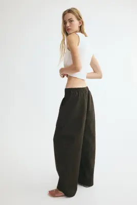 Pantalon barrel cargo - Vert kaki foncé — photo 3