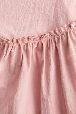 Flared-skirt crêpe dress - Rose clair — photo 5