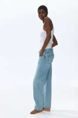 Barrel High Waist Jeans - Bleu denim clair — photo 2