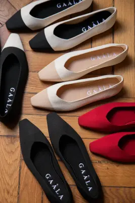 Celine Recycled Ballet Flats - Black and cream toe — photo 4