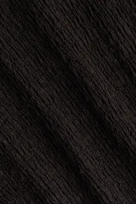 Pantalon froissé avec taille élastique - Marron foncé — photo 4