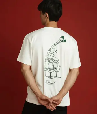 Qhuit – T-shirt Celebrate Off-White — photo 1