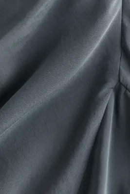 Robe découpée à effet drapé - Gris foncé — photo 3