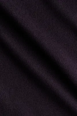 Robe à volants étagés en maille côtelée - Violet foncé — photo 4
