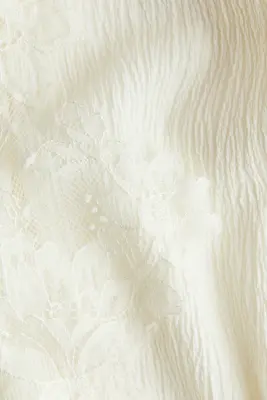 Pantalon ballon avec dentelle - Crème — photo 4
