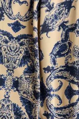 Pantalon barrel à cordon - Beige/motif cachemire — photo 4