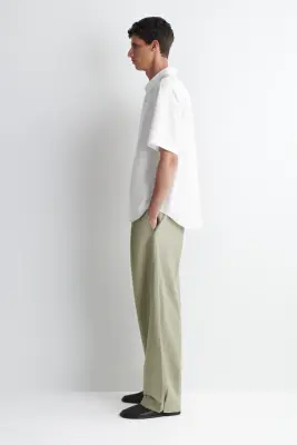 CHEMISE À MANCHES COURTES DÉCONTRACTÉE EN COTON - BLANC — photo 1