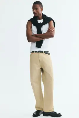 Débardeur côtelé Slim Fit - Blanc — photo 1