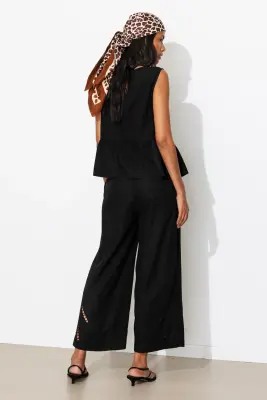 Pantalon court et brodé Femme — photo 4