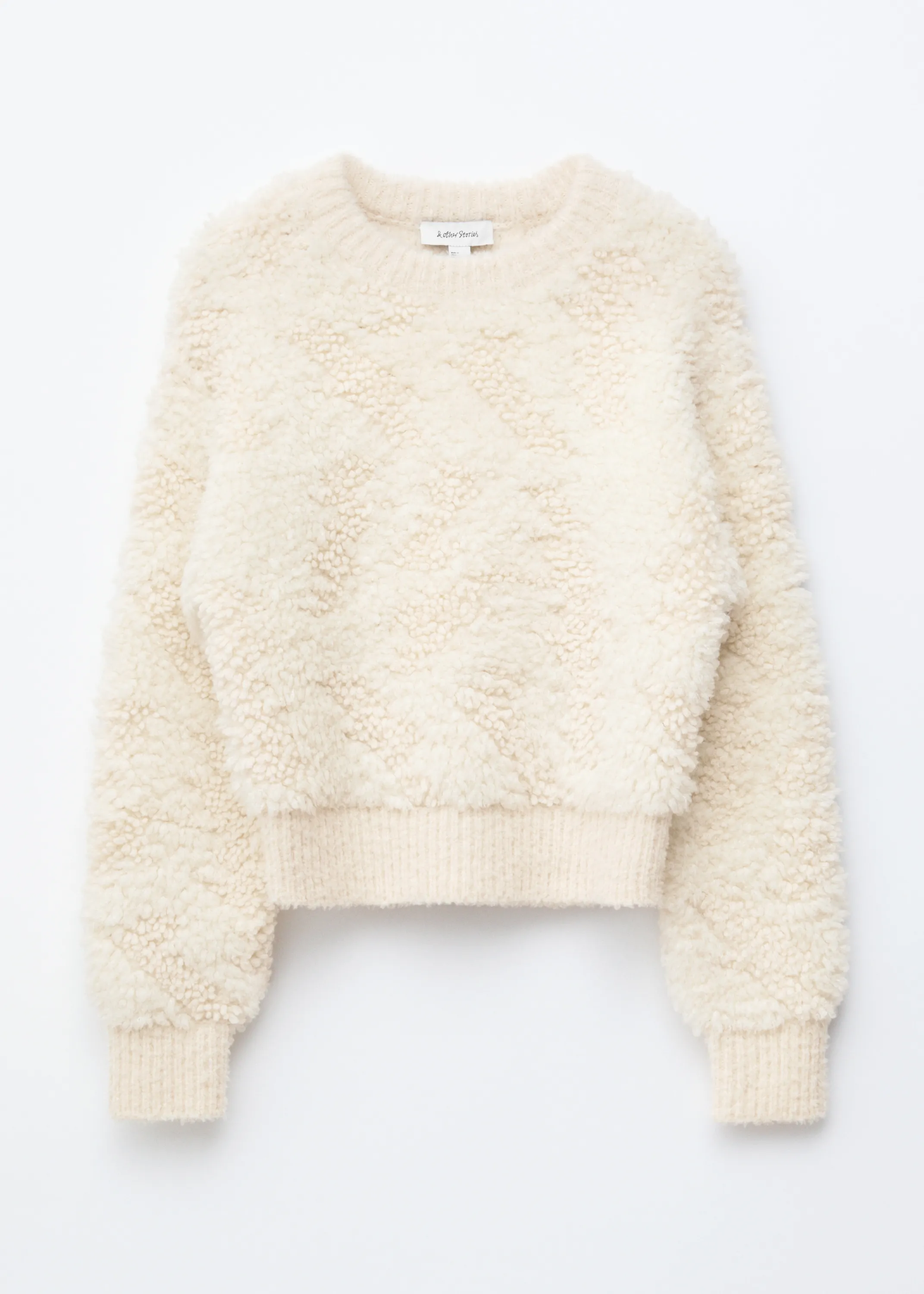 Pull en laine à poils - Couleur crème