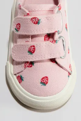 Sneakers en coton - Rose clair/fraises — photo 2