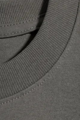 T-SHIRT COUPE DÉCONTRACTÉE - Gris cendré — photo 4