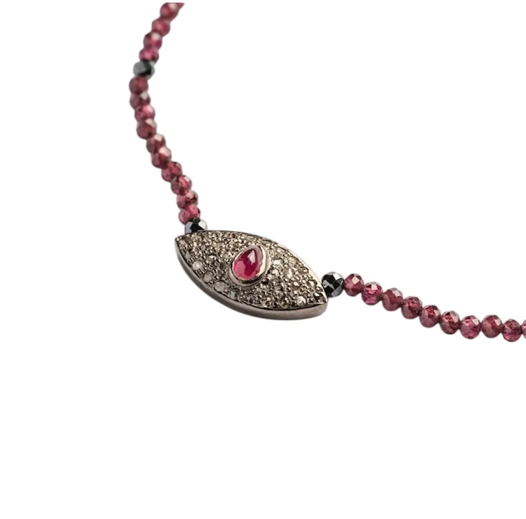Collier Ayin diamants grenat - Bohemian Rhapsodie