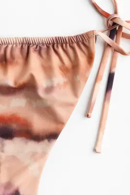 Cheeky Tie tanga bikini bottoms - Orange pâle — photo 4