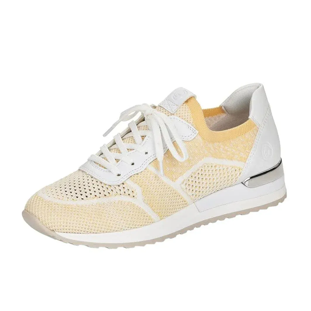 Baskets Remonte R2538-68 Jaunes - Lacets Grande Pointure Femme