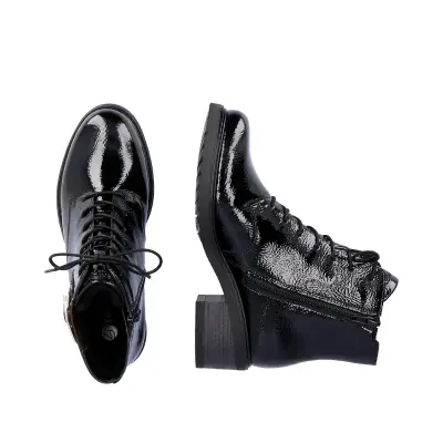 Bottines Remonte D1A72-01 Noires - Lacets Grande Pointure Femme — photo 4
