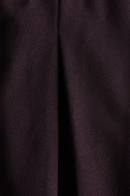 Pantalon avec cordon de serrage et plis - Violet foncé — photo 4